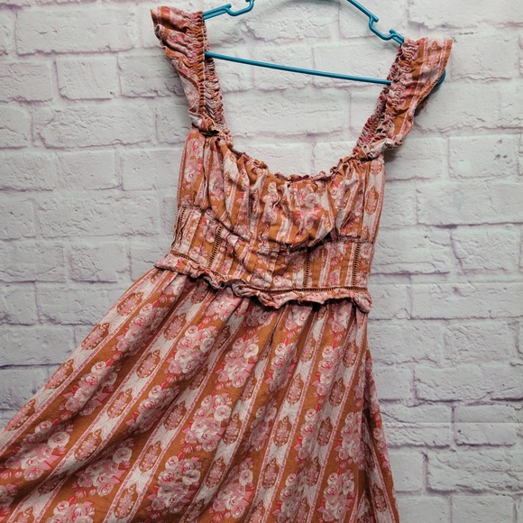 House of Harlow 1960 Helena Floral Maxi Dress Sz S Ruffled Boho Cottage Prairie - Picture 5 of 8